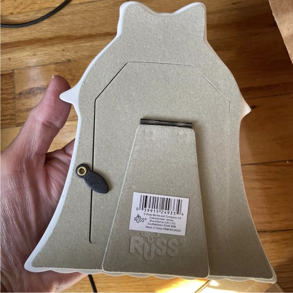 Russ Photo Picture Frame 50th Anniversary White Ceramic 6"H x 5.5"W with Box - Picture 2 of 4